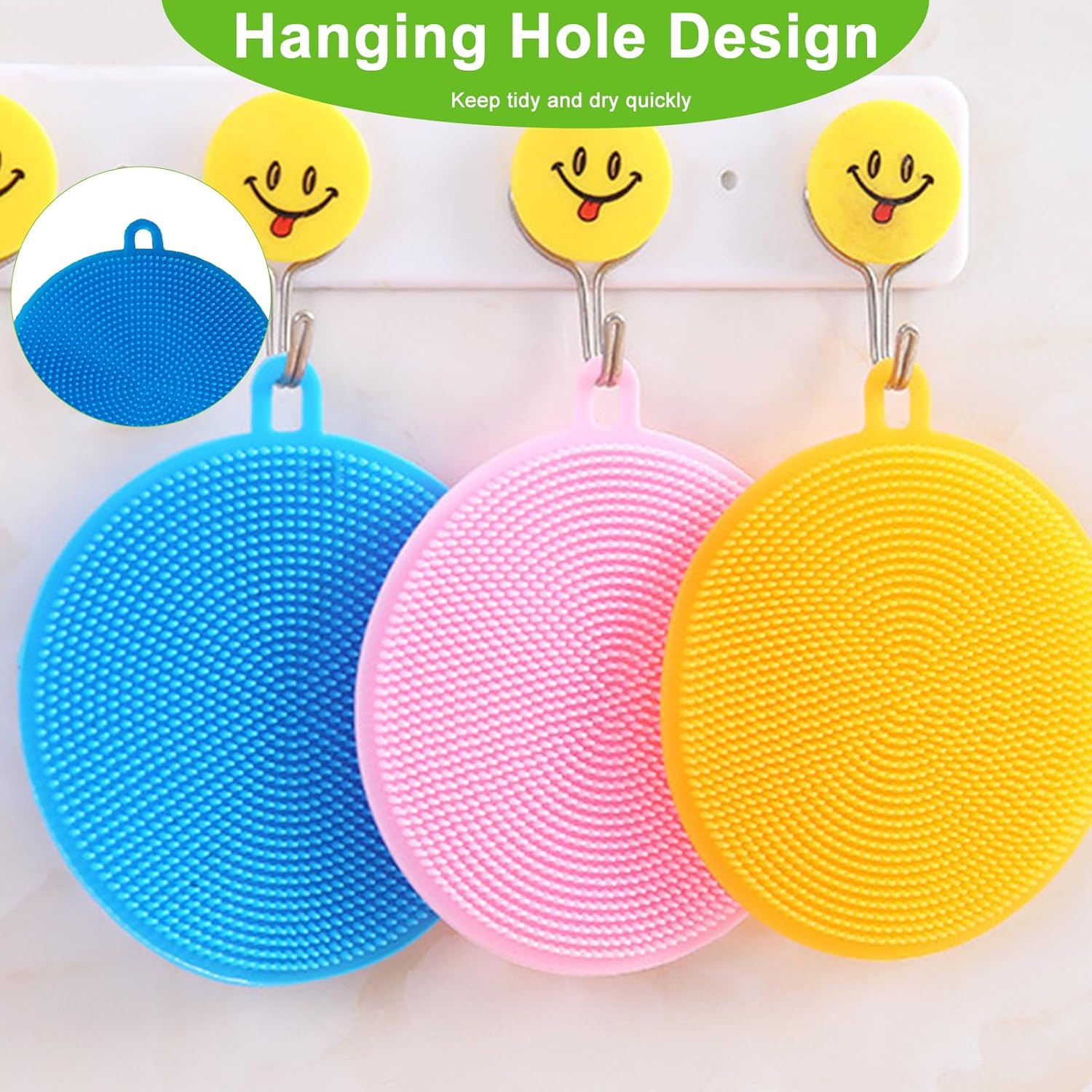  Silicone Dish Scrubber