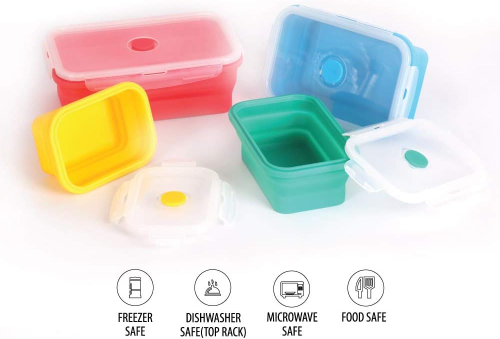  Collapsible silicone food storage