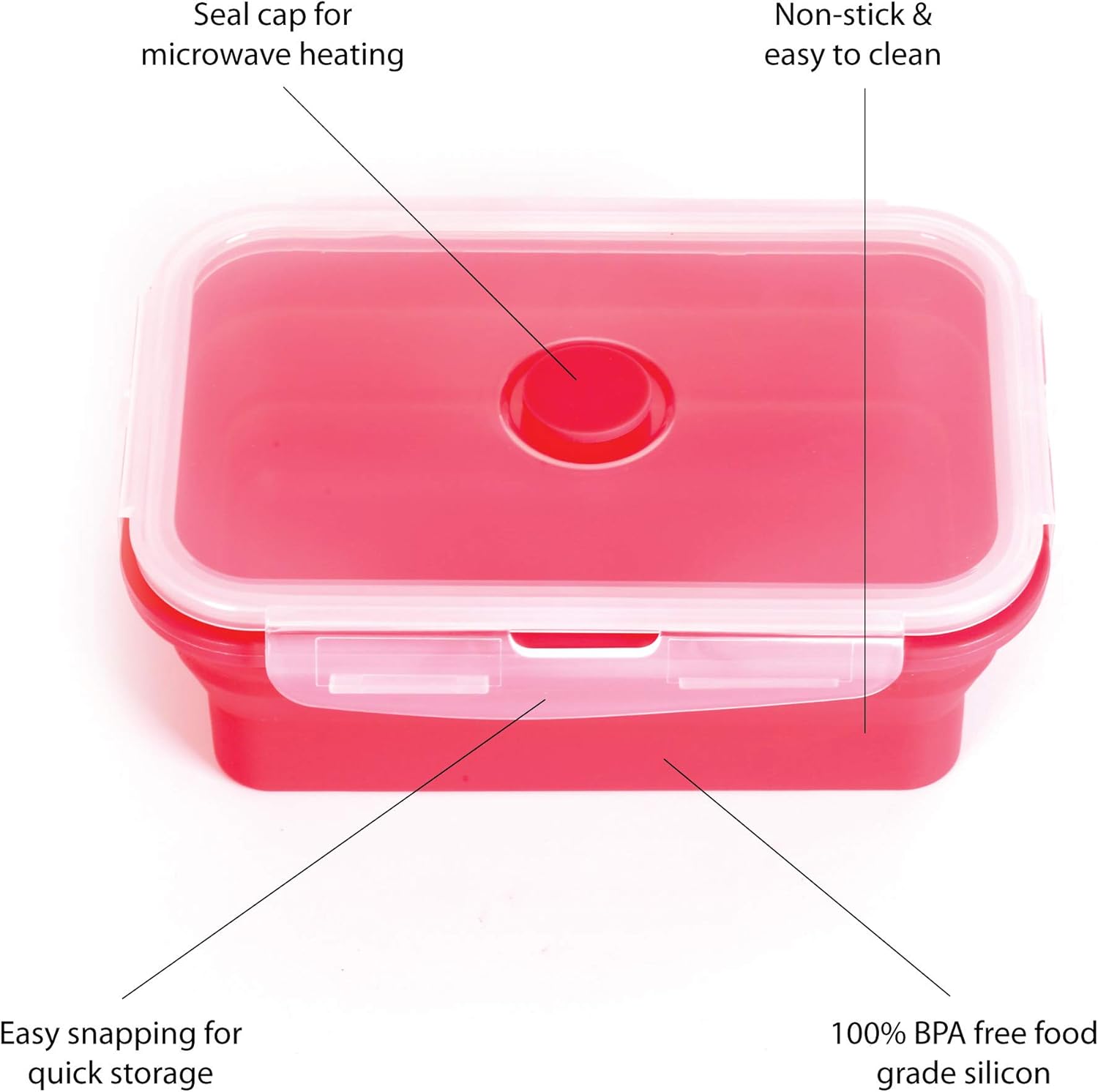  Collapsible silicone food storage