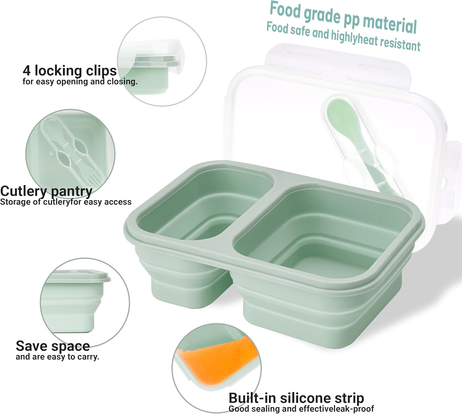 Foldable Silicone Bento