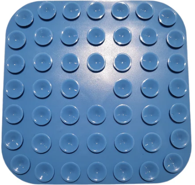 Dog Lick - Blue Wavy Square